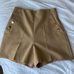 Zara high waisted dress shorts